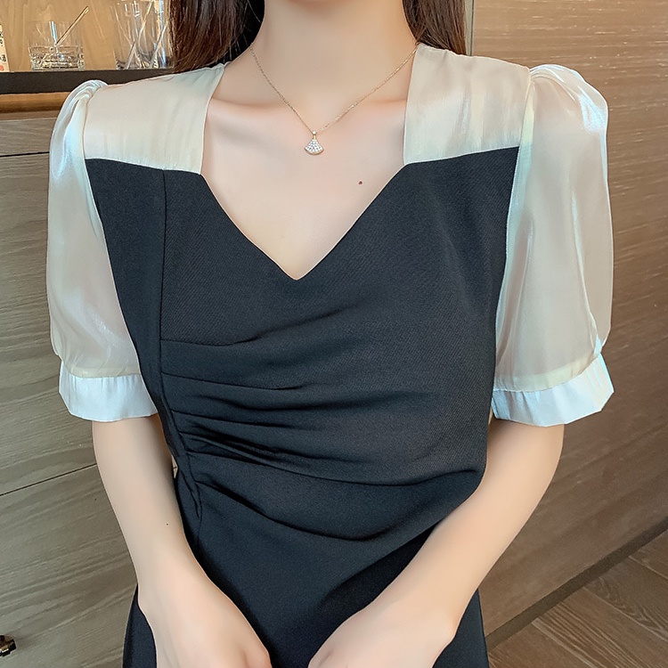 Women's Fashion Plain Dress Korean Loose Dress