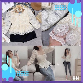 Oder  ÁO REN CỔ VUÔNG 2 LỚP CHO NỮ