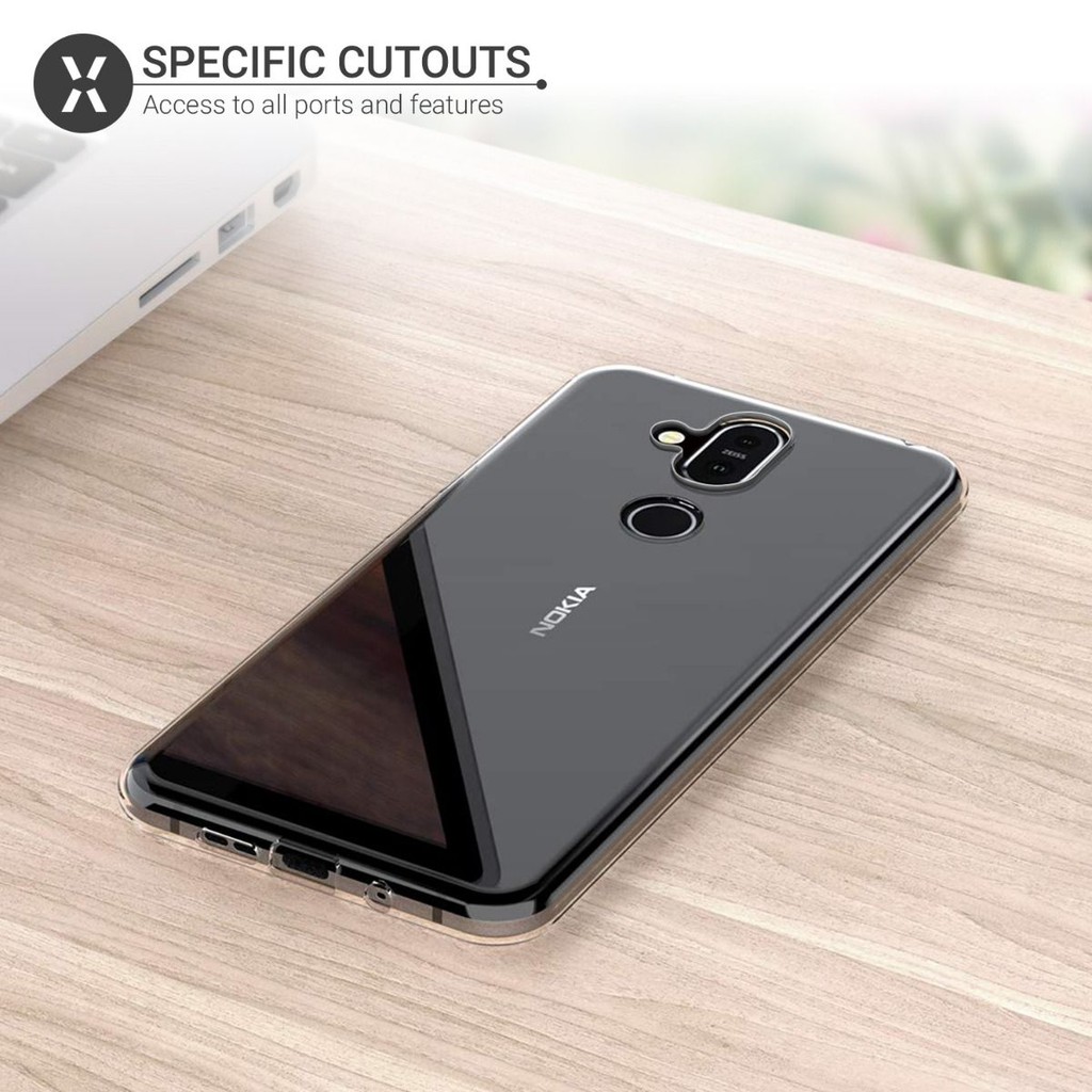 Ốp lưng silicon dẻo trong suốt cho Nokia 8.1 / Nokia 7.1 Plus / Nokia X7 mỏng 0.6mm chính hãng Ultra Thin