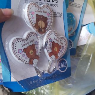 Vỉ 4 móc dán tường, vỉ 3 móc