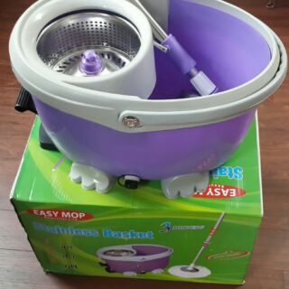 Chổi lau nhà 360 lồng inox có đạp chân, có van xả nước Easy Mop Thái