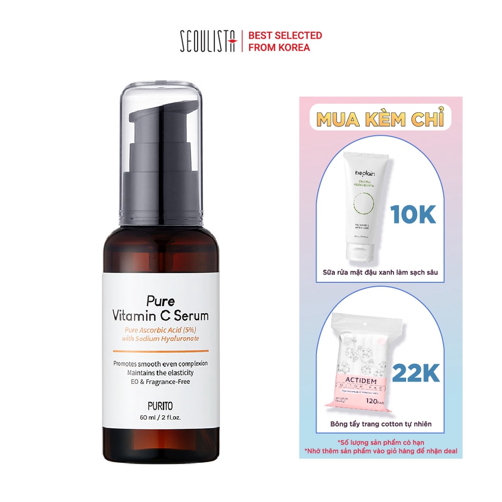 Tinh chất mờ thâm Purito Pure Vitamin C Serum