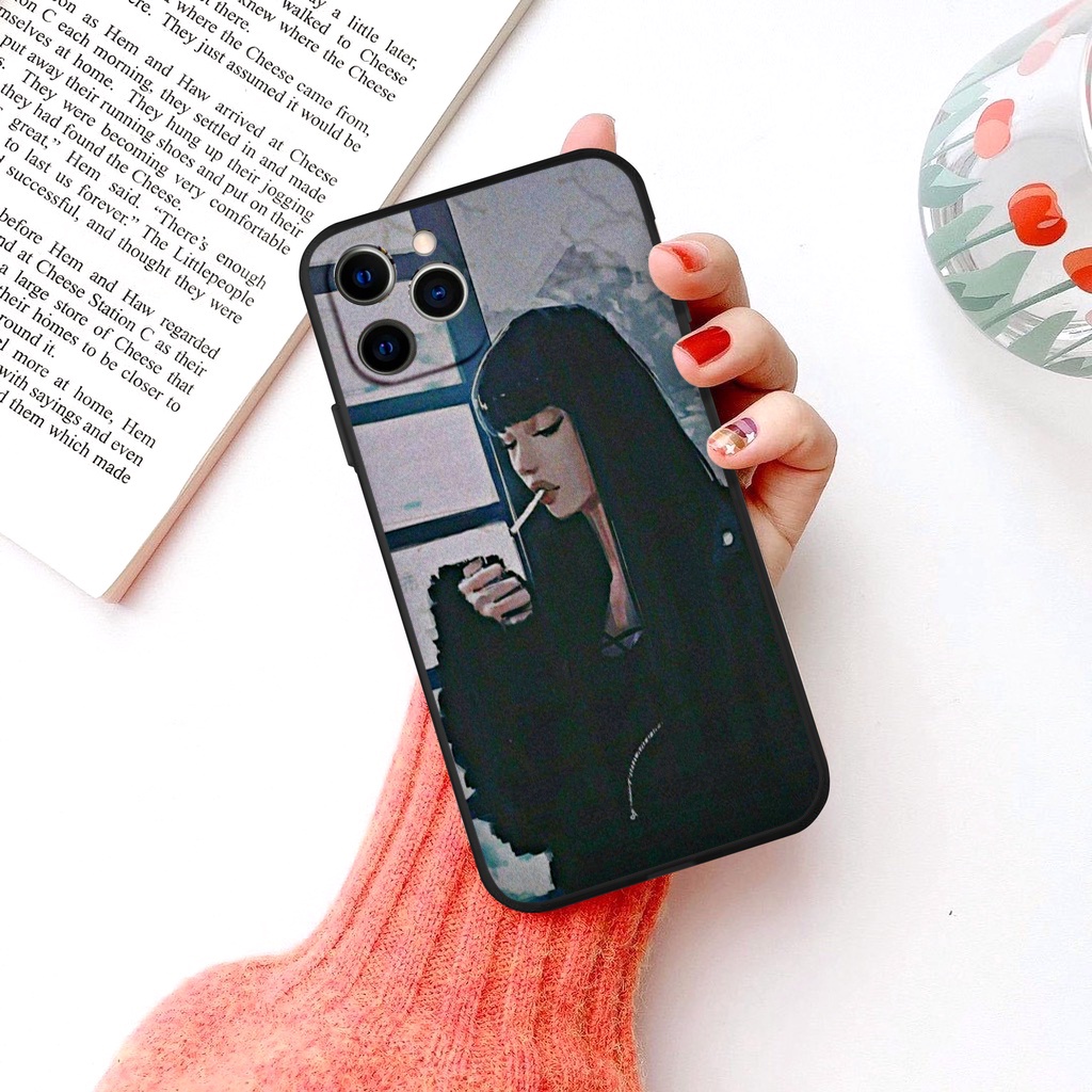 Ốp lưng iphone Cool Girl ốp cạnh vuông dẻo iphone 6splus/7/7plus/8/8plus/x/xr/xs/11/12/pro/max/plus/13promax tr414