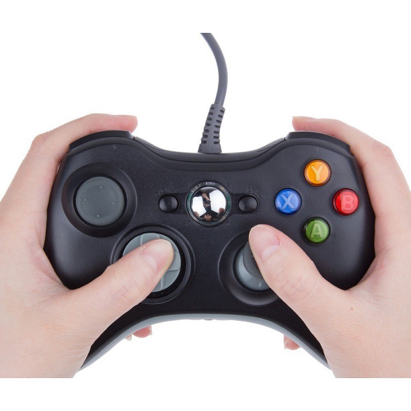 Tay cầm chơi game Xbox 360 - Có đầu cắm USB hỗ trợ PC, Laptop - Hàng chính hãng