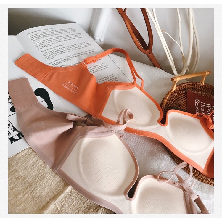 Áo Lót Trơn Đệm Dày  Không Gọng Nâng Ngực Gợi Cảm Chống Hằn Chống Lộ Mỡ Lưng Phong Cách Nhật Bản B435