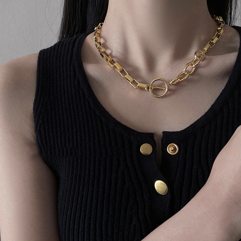 Vòng cổ choker có mặt hình học đơn giản thời trang cho nữ