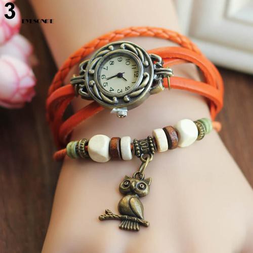 Giày Thể Thao EYe Thiết Kế Năng Động Hợp Thời Trang❀Đồng Hồ Dây Đeo Giả Da ĐíNh HạT Trang Trí HìNh Cú MèO Cho Nữ