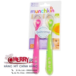 Set 2 thìa ăn sillicone ăn dặm Munchkin