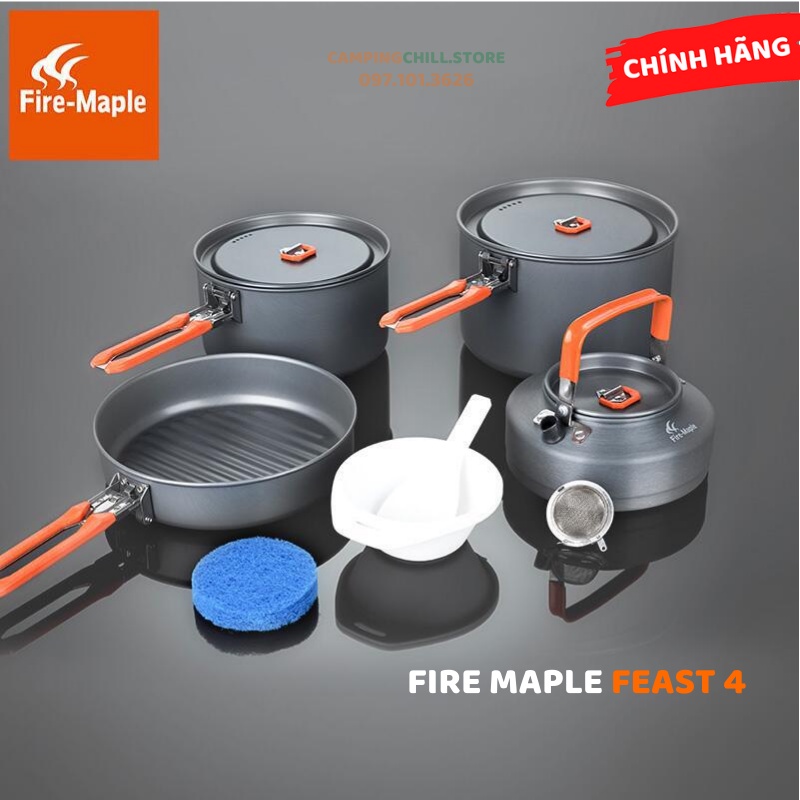 [QUÀ TẶNG] BỘ NỒI NẤU ĂN DÃ NGOẠI, CẮM TRẠI FIRE MAPLE FEAST 4