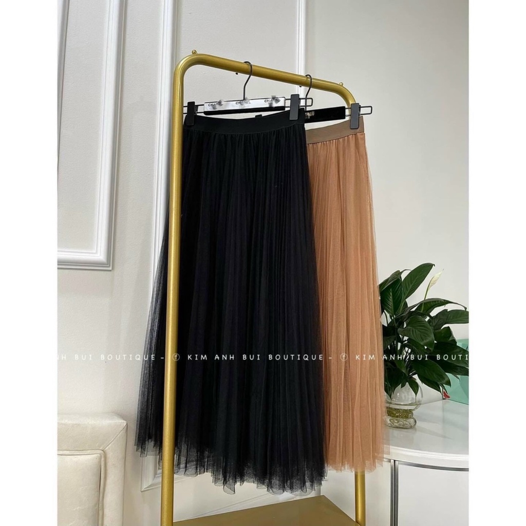 Chân váy midi xếp ly voan | BigBuy360 - bigbuy360.vn