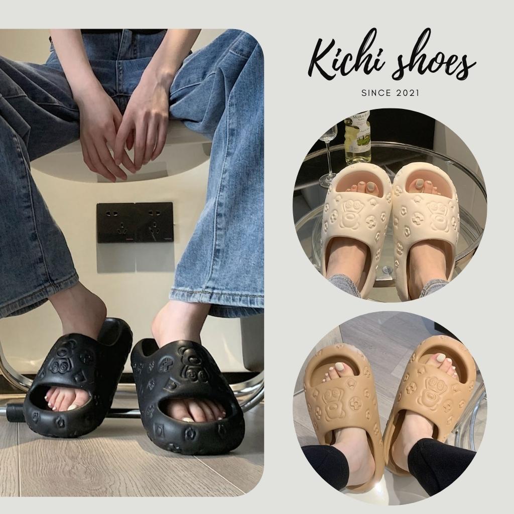 Dép gấu in nổi chống hôi chân chống trơn trượt phong cách ulzzang