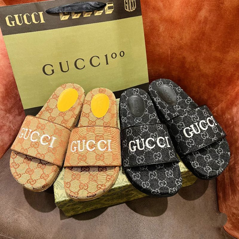 Dép Gucci thêu siêu Hot.