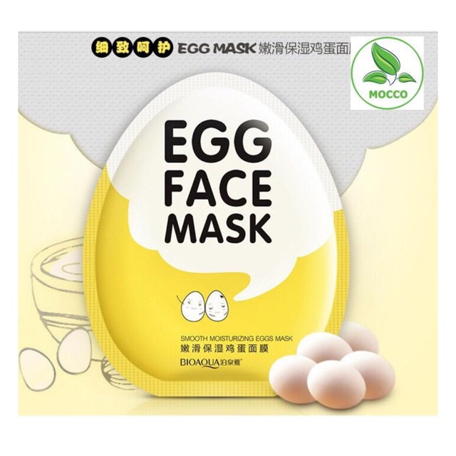 Mặt nạ trứng trắng da cấp ẩm mờ thâm se khít lỗ chân lông mask nội địa trung cao cấp bioaqua