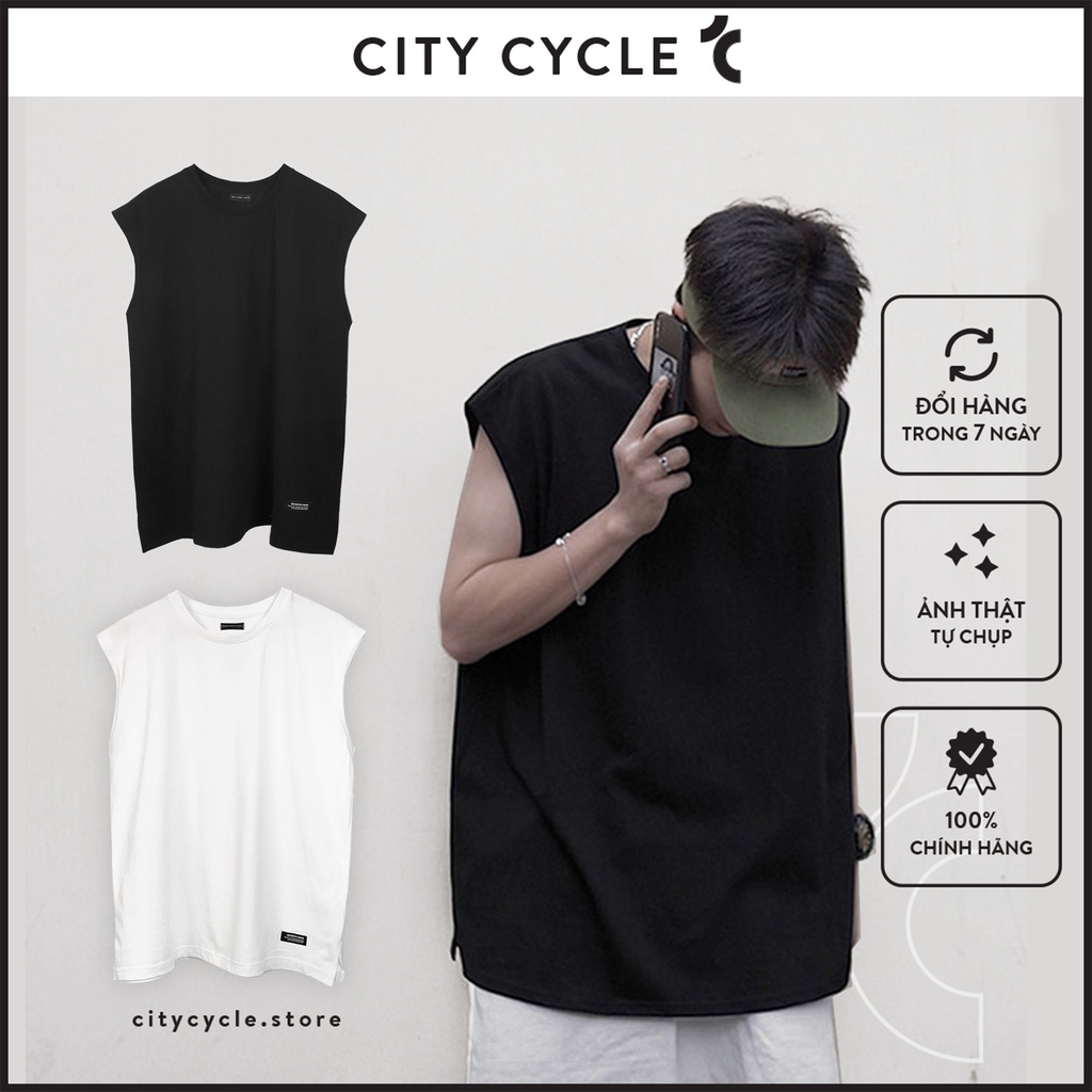 Áo tanktop oversize trơn City Cycle áo ba lỗ nam nữ unisex form rộng Local Brand