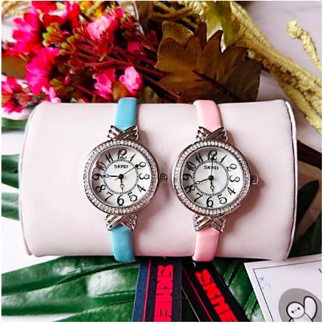Đồng Hồ Nữ SKMEI 9162 Dây Da Mặt Nhỏ Chính Hãng (Có clip+ ảnh thật)