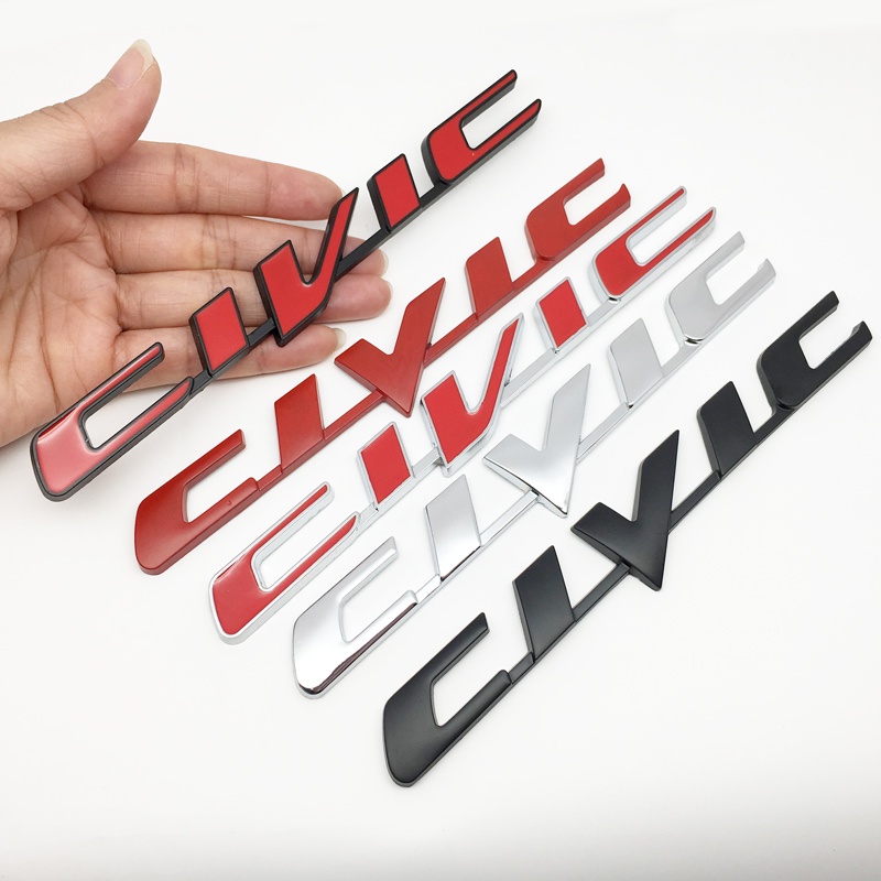 Miếng Dán logo 3D Bằng Kim Loại Trang Trí Cho Xe Hơi Honda Civic Mugen Accord Odyssey JAZZ CRV