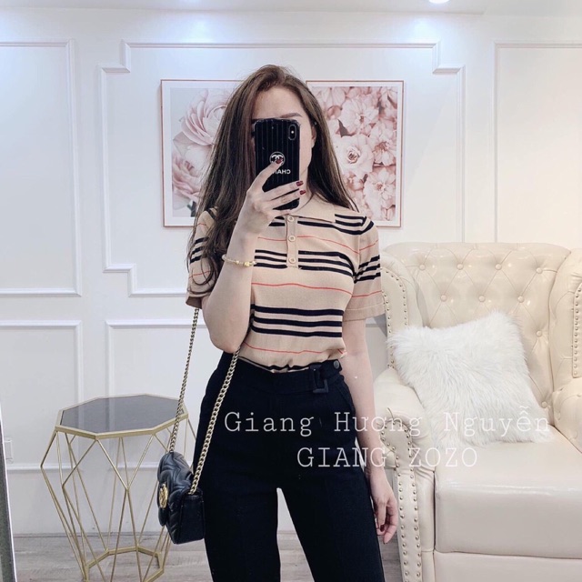 Áo len kẻ bbry