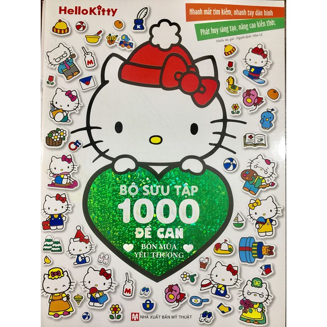 Sách - Hello Kitty - BST 1000 Đề Can - Bốn Mùa Yêu Thương