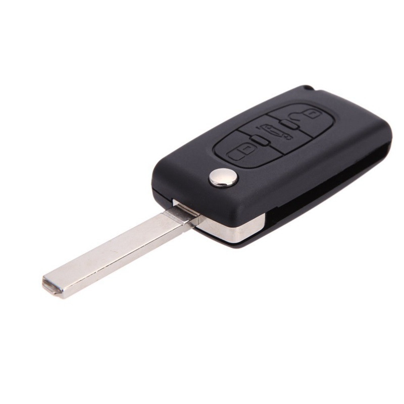 Vỏ hộp đựng chìa khóa không cần chìa khóa cho ô tô lật gấp từ xa cho PEUGEOT 407 307 308 607 3 nút