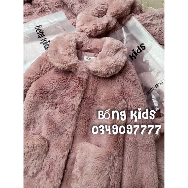 Áo Coat Lông Bé Gái Hồng HaM