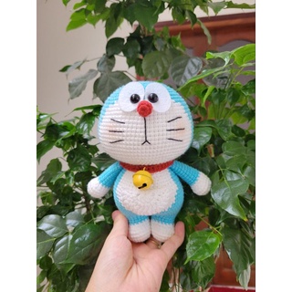 Mèo máy doraemon len móc handmade