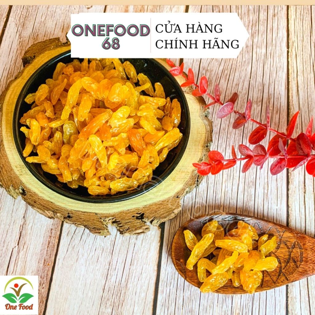 Nho Khô - NHO KHÔ VÀNG ẤN ĐỘ LOẠI 1 (không đường ) - Trái Cây sấy, Hoa Quả Sấy - Đồ Ăn Vặt - OneFood68