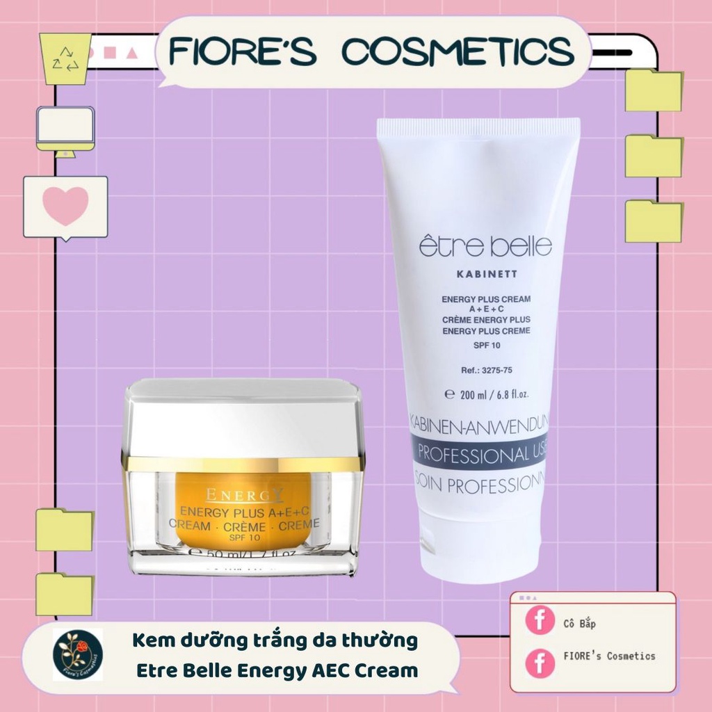 Kem dưỡng chống lão hoá, trắng da Energy Plus A E C ACE Cream 50ml Etre Belle