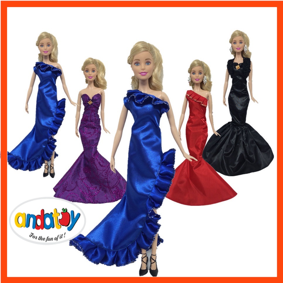 Váy dạ hội xinh đẹp sang trọng cho búp bê 30cm phụ kiện búp bê ANDATOY AD971