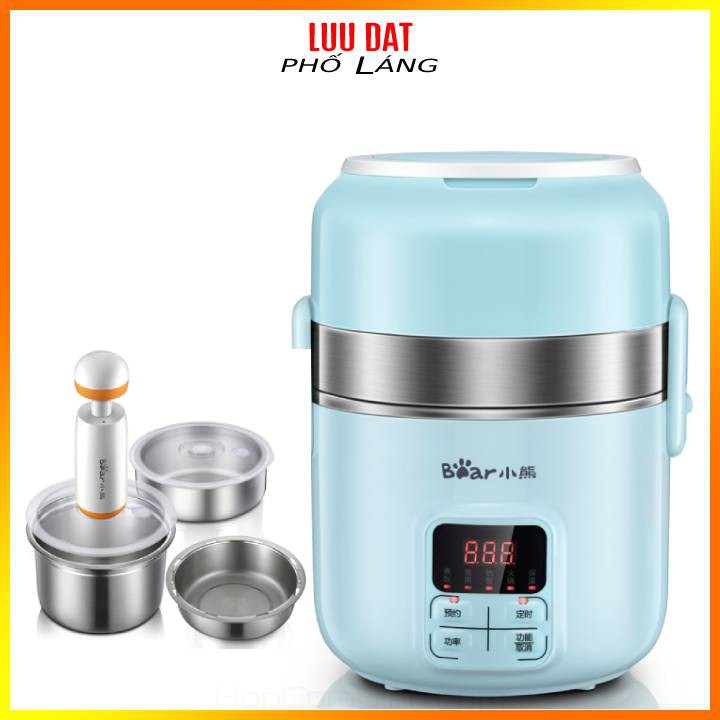 Hộp cơm điện áp suất hẹn giờ full inox 304 Bear DFH-B20J1