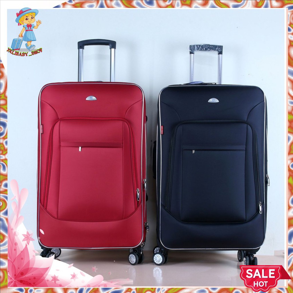 Vali kéo vải dù. Vali vải dù Hùng Phát cao cấp chống thấm nước. Size 20, 24, 28. 4 bánh xoay 360 độ,