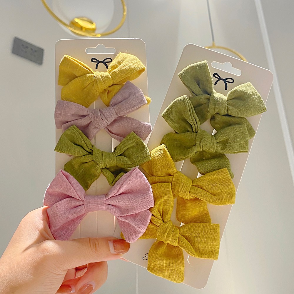 Set 4 kẹp tóc KIDSBOWS hình nơ xinh xắn cho nữ