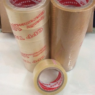 Lốc (6 cuộn) băng keo 100yard trong/vàng