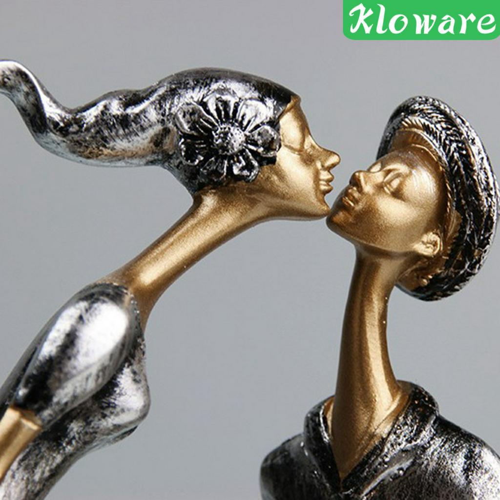 [Kloware] Tượng Cặp Đôi Hôn Nhau Bằng Nhựa Resin Để Bàn Trang Trí