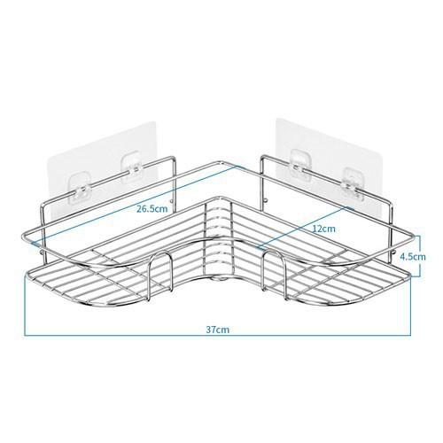 Kệ Góc Nhà Tắm Dán Tường Chất Liệu Thép Không Gỉ Để Đồ Nhà Tắm Nhà Bếp Đa Năng KoolWood