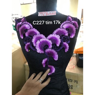 Cổ thêu chỉ lụa mã C227