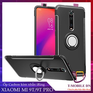 Ốp lưng Xiaomi Redmi K20 Mi 9T K20 Pro 9T Pro dùng chung chống sốc carbon kèm Ring hít ôtô