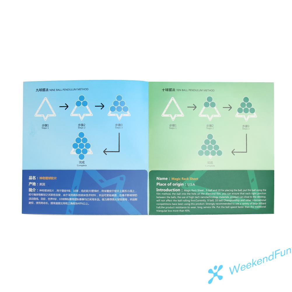 Set 6 khuôn xếp bóng bida hình tam giác 9/10 quả bóng độc đáo