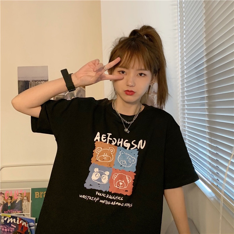 Áo thun NZN tay ngắn dáng rộng thiết kế mới thời trang mùa hè dành cho nữ