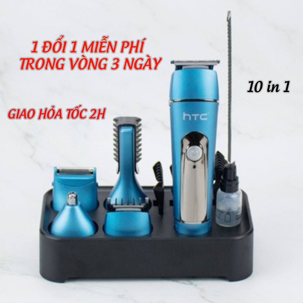 Tông đơ cắt tóc có sạc nhanh USB đa năng, bộ tăng đơ đầy đủ phụ kiện 8 trong 1 cao cấp Delux