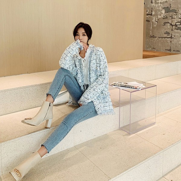Áo khoác len nữ Saison De Papillion thương hiệu Nhật Bản dáng dài mẫu mới nhất 2021