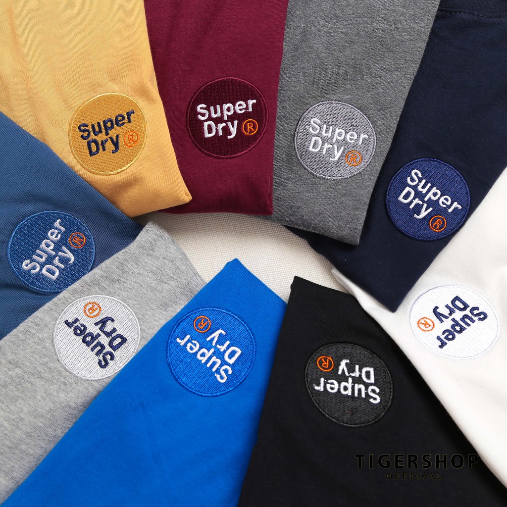 Áo phông nam thun cotton đẹp cổ tròn tay ngắn form rộng unisex bảng màu trơn nổi bật logo thêu sắc nét thời trang SUP001 | BigBuy360 - bigbuy360.vn
