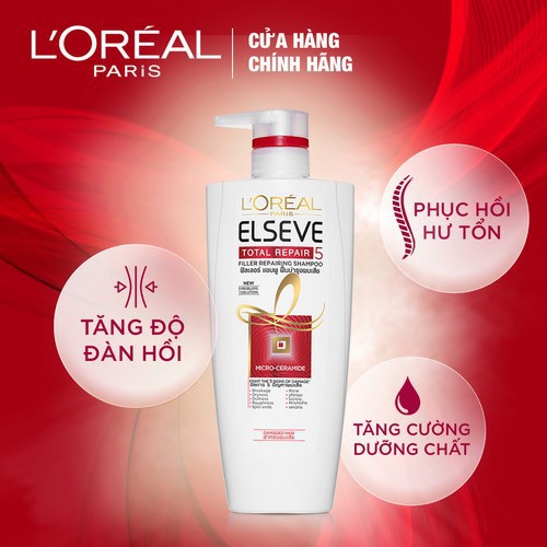 [Chính hãng] Bộ sản phẩm chăm sóc tóc chống 5 dấu hiệu hư tổn 3 bước L'Oreal Paris Total Repair 5