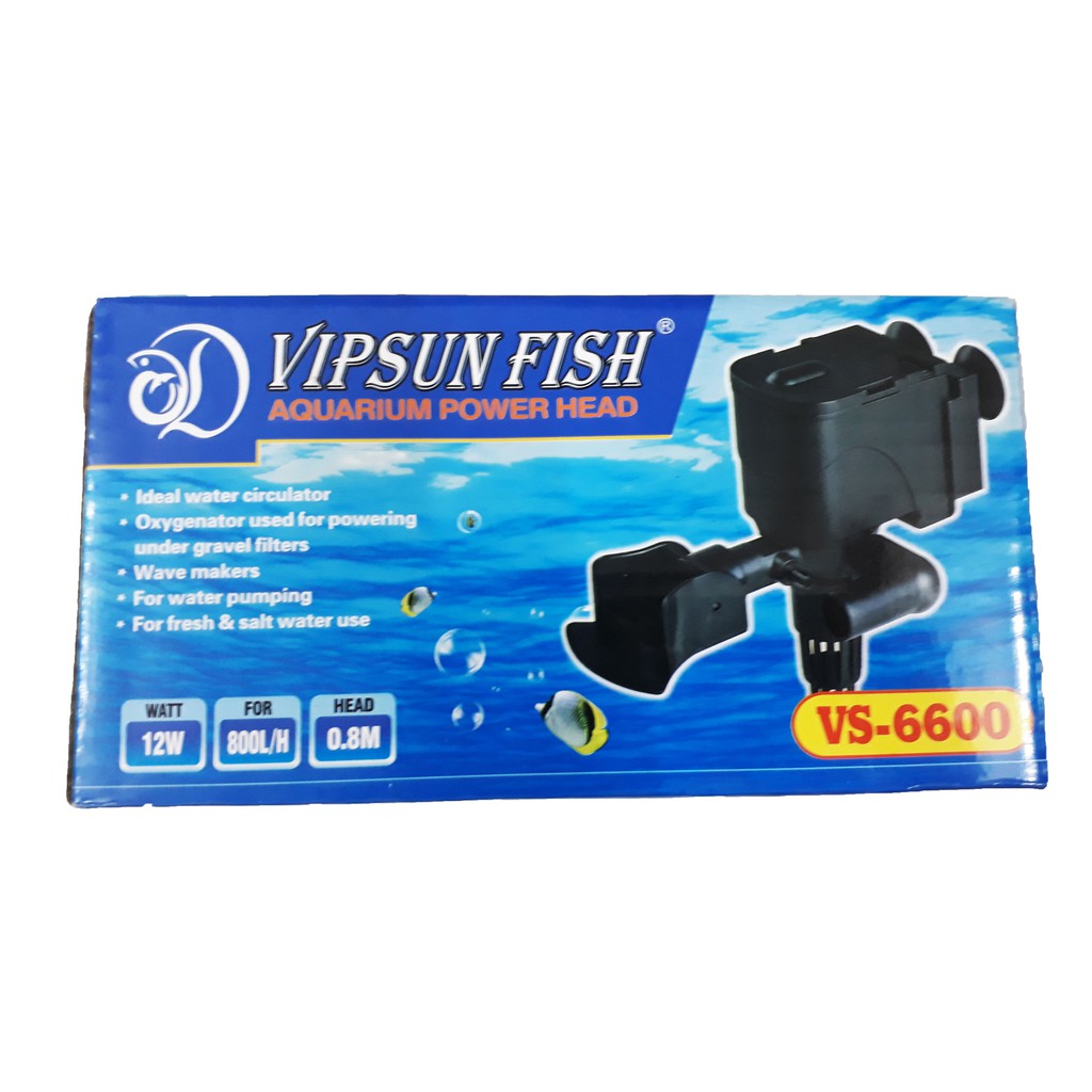 Máy Bơm Lọc Nước Hồ Cá VS-6600 - Máy Lọc Nước Bể Cá Vipsun [VS6600]