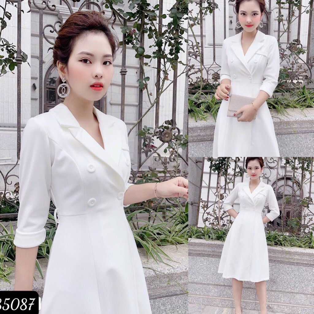 ĐẦM XOÈ TRẮNG VINTAGE SANG TRỌNG XINH XẮN , CHO CÁC NÀNG/ CÓ ĐỦ SIZE