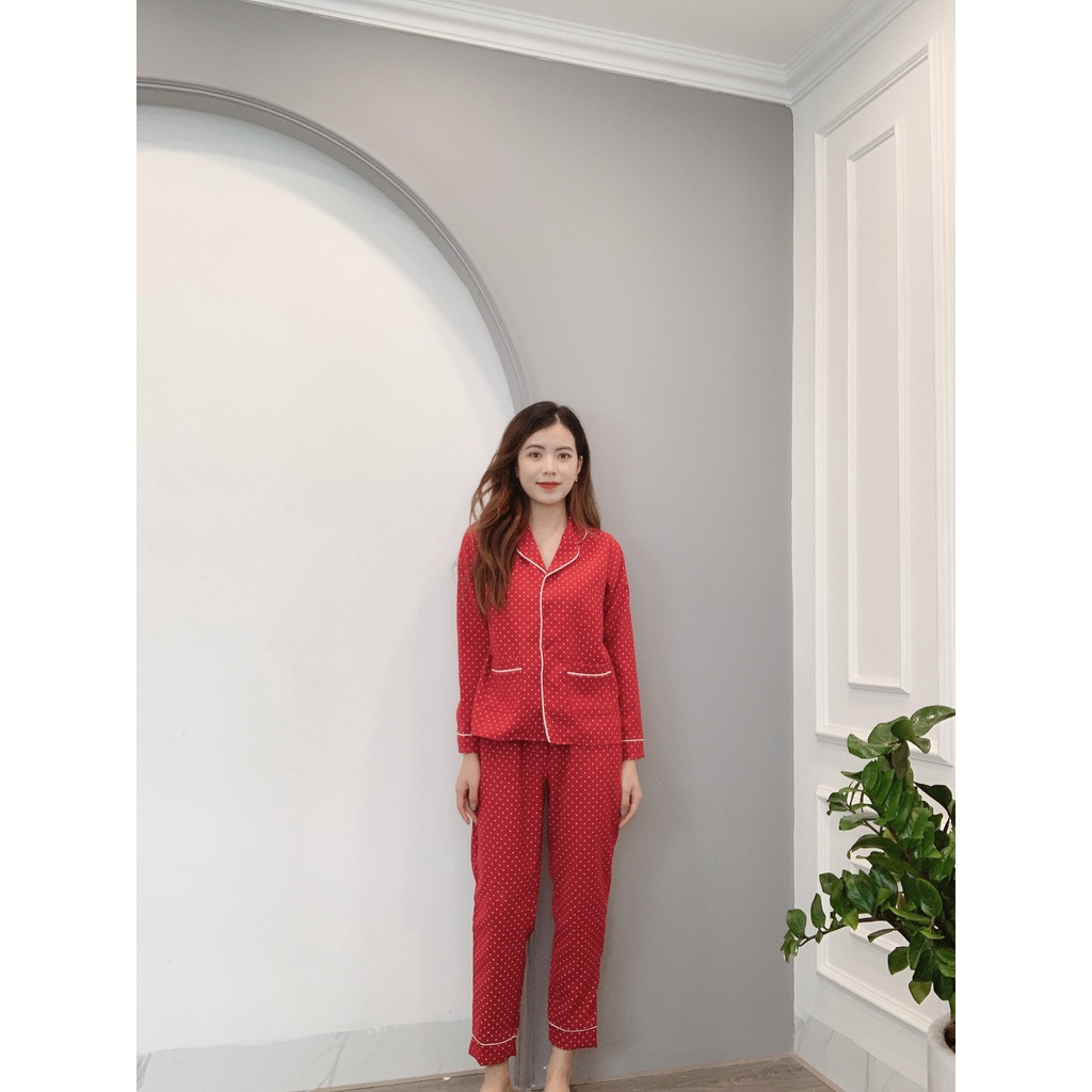 Bộ Pijama Nhung Tăm Chấm Bi Cao Cấp Min House | BigBuy360 - bigbuy360.vn