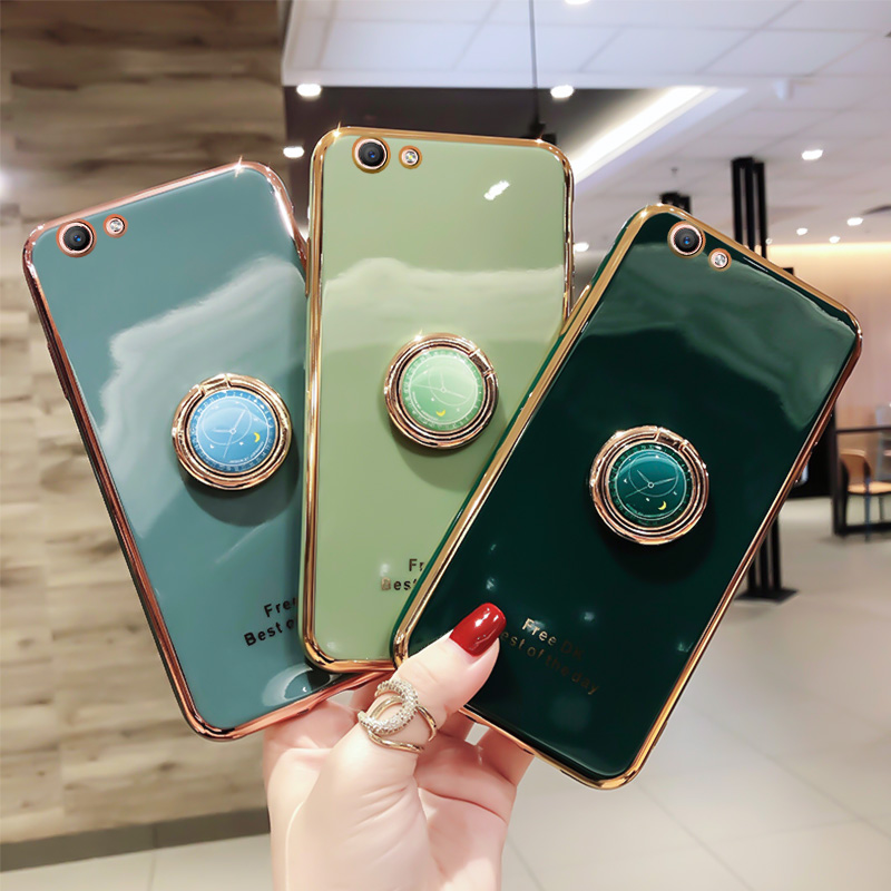Ốp điện thoại TPU silicon có khoen giá đỡ cho OPPO A15 A93 A33 A53 A31 2020 A9 A5 A91 A52 A92 A12 A12e A7 A5s A3s | BigBuy360 - bigbuy360.vn