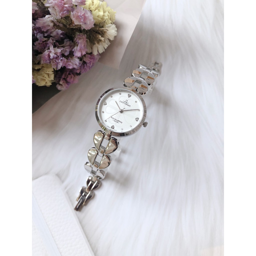 (Sẵn 4 màu ) Đồng hồ nữ lotusman LT14A stainless steel sapphire crystal case 26mm. 3atm