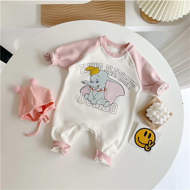 Bộ Áo Liền Quần Thu Đông Bằng Vải Lông Cừu Siêu Dễ Thương Phong Cách Phương Tây Cho Bé Sơ Sinh