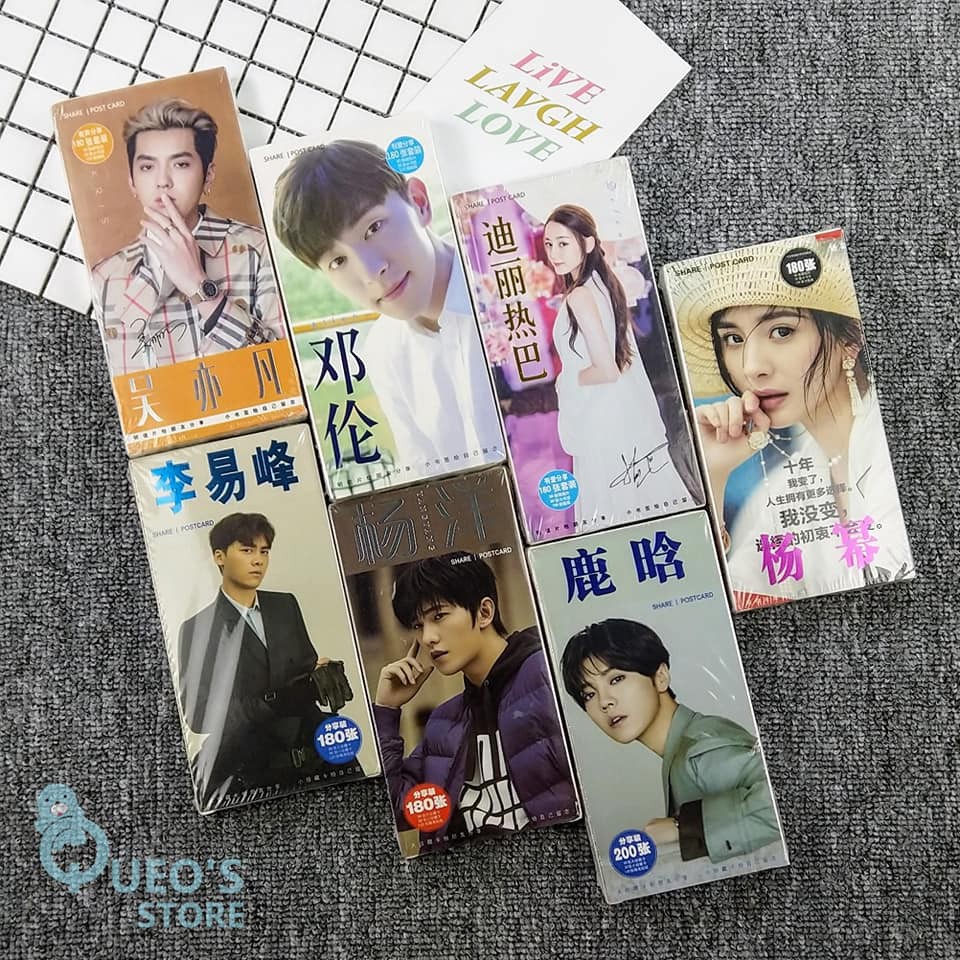 Postcard sao Trung:Kris, Dương Dương, Luhan, Lý Dịch Phong, Địch Lệ Nhiệt Ba,Trịnh Sảng, Triệu Lệ Dĩnh | BigBuy360 - bigbuy360.vn
