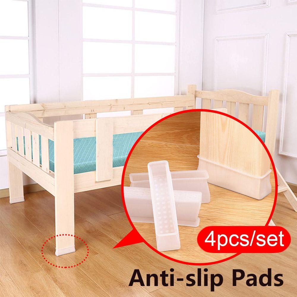 Set 4 Đệm Silicone Lót Sàn Gỗ / Giường Ngủ Bảo Vệ Sàn Nhà Chống Trượt Không Ồn
